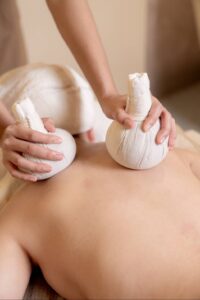 Thai massage herbal compress